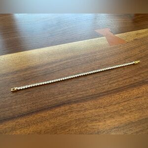 BaubleBar Bennett 18K Gold Tennis Bracelet 6.75"